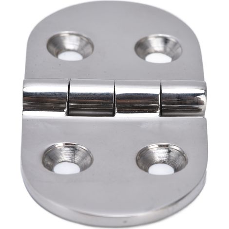 Charnières en Acier Inoxydable 316 Marine pour Portes de Placard de Bateau, Fixation à 4 Trous Ovales (1/5)