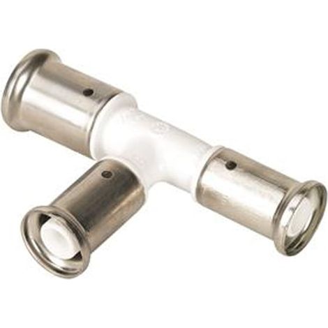Té multicouche PVDF blanc inégal à sertir Ø32x3,0 - Ø20x2,0 - Ø26x3,0 - HENCO