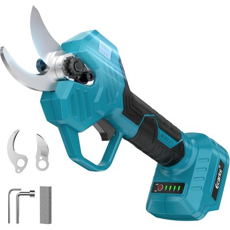 Secateur Electrique Sans Fil Compatible avec Batteries 18V  6500 tr/min  Coupe Jusqu’à 40mm  4 Vitesses  Écran LED  pour Jardins, Vergers (1/5)