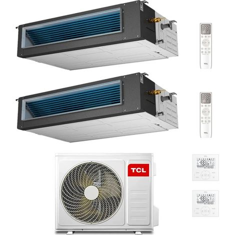 Condizionatore Canalizzabile TCL Dual Split 12+12 con MT1821 R-32 Wi-Fi Optional con Comandi Inclusi