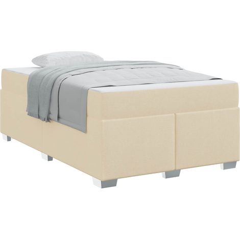 Maison Exclusive - Struttura del letto con materasso Crema 120 x 190 cm Tessuto