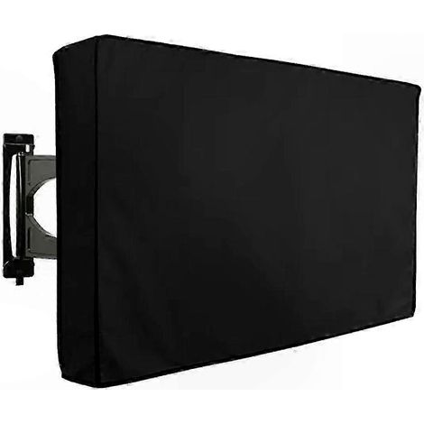 Housse TV imperméable 80-85 pouces pour écran mural extérieur, étui de protection en toile Oxford résistante, housse durable anti-intempéries. (1/5)