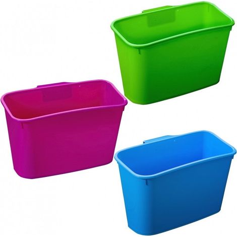 Trade Shop - 2 Kunststoffkörbe für Briccole Müll getrennte Sammlung Haken -