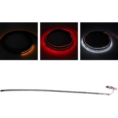 Barre de feu arrière LED 60 pouces, rampe de coffre avec 3 rangées de puces, étanche IP65, universelle 12-24V, feu de position pour pick-up et 4x4, éclairage puissant (1/5)