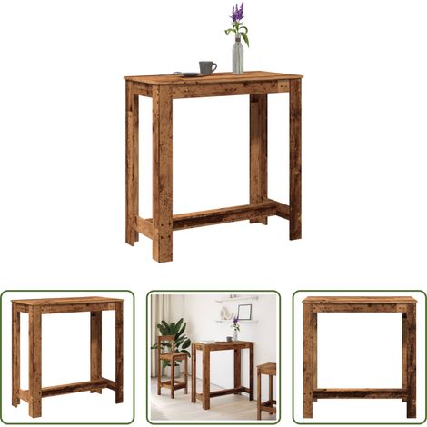 Altholz Optik - Bartisch Altholz-Optik 102x50x103,5 cm Holzwerkstoff (1/5)