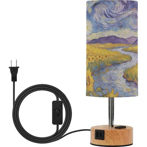 Yuiboo Petite lampe de table avec abat-jour en tissu, 3 (1/5)