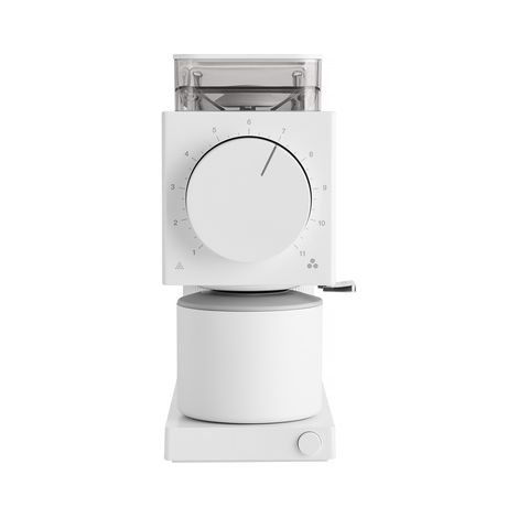 Fellow Gen 2 Ode Brew Grinder - Macinacaffè elettrico Burr - Macinacaffè in grani con 31 impostazioni per drip, French Press e Cold Brew - Macinacaffè elettrico a ingombro ridotto - Bianco opaco (1/5)