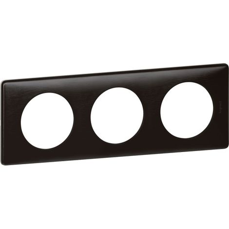 Legrand 068983 Céliane Metal 3-gang plate - Carbon finish