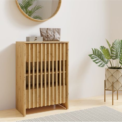 Meuble à chaussure moderne couleur bois TITIA (1/5)