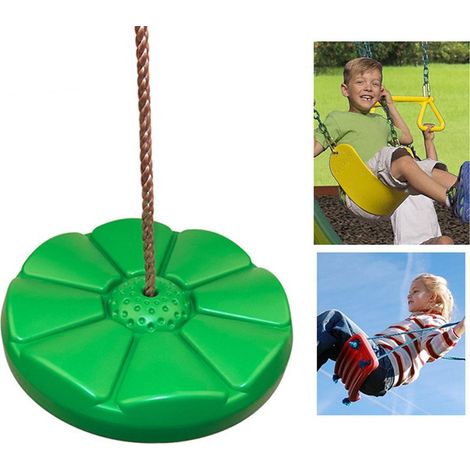 Balançoire Rondelle en Plastique Durable avec Corde Polyéthylène pour Parc Jeux, Équipement de Plein Air pour Enfants (1/5)