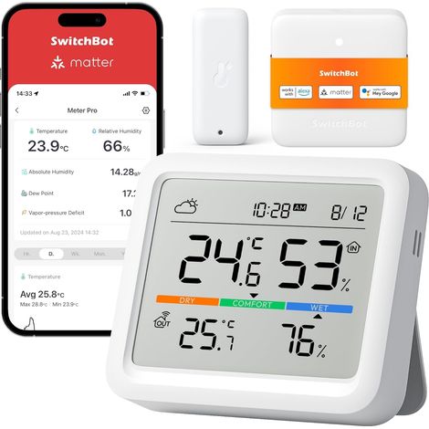 Drahtlose Bluetooth-Wetterstation (Wetterstation mit Matter)