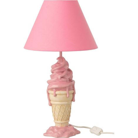 Lampe glace rose gourmande pour chambre - rose et beige (1/4)
