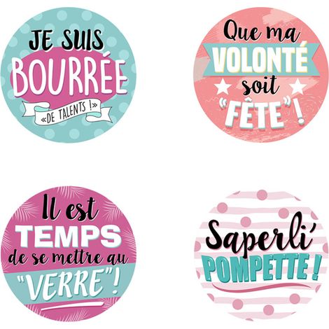 4 sous verres décoration fête (1/3)