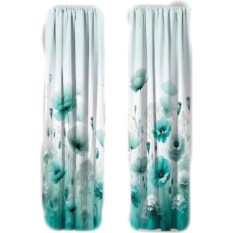 Rideau De Douche - 183 X 183 Cm - Semi-opaque - Motif Feuillage - Peva - Salle De Bain - Lot De 2 (1/5)