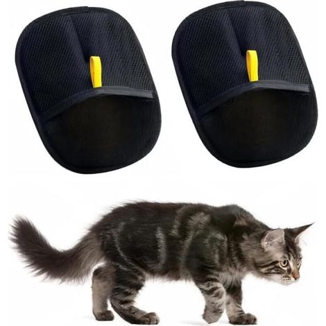 2 Pièces Gant Poil Chat, Double Face Brosse Poils Animaux, Utilisés Pour Le Nettoyage, L'épilation Et La Beauté Pour Les Canapés(B) (1/4)