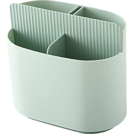 Sollbry Organizador de cubiertos de cocina, soporte para cuchillos, cuchara, tenedor, estante de almacenamiento multifuncional, caja de drenaje, soporte de almacenamiento, bandeja, estante (1/5)