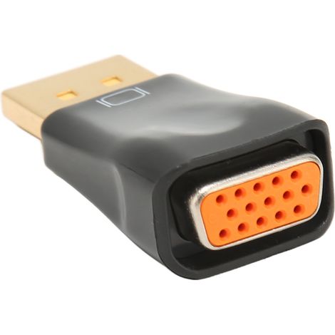 Adaptateur DisplayPort vers VGA 1920x1080 60 Hz, connecteur mâle/femelle pour moniteur d'ordinateur, projecteur et TV HD (1/5)
