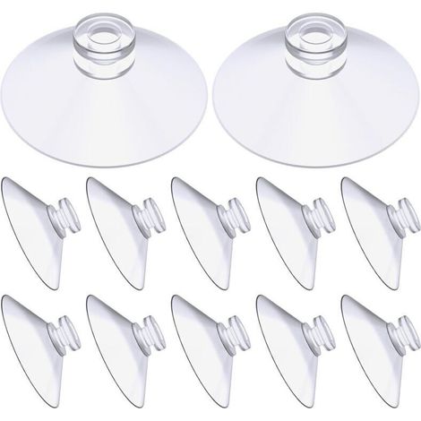 Saugnapf, 12 Glastisch-Saugnapf, Mini-Saugnapf, extra starker PVC-Vorhang-Aufhänge-Isolierungs-Saugnapf, einfache transparente Saugnäpfe für Glas, Fliesen, Wände (30 mm)