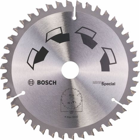 Bosch Kreissägeblatt SPECIAL D= 160 mm Bohrung= 20 mm Z= 42 - 2609256887