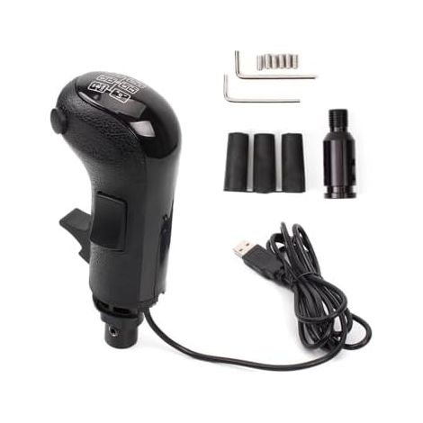 MoSundi USB-Schaltsimulator mit 18-Gang-Auf-/Ab-Schaltern für Logitech G25, G27, G29, G920, G923 und Thrustmaster TH8A, ergonomischer Schaltknauf für Euro Trucks (1/5)