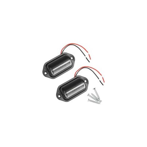 Adatto per Coavas – Confezione da 2 luci targa a LED – Impermeabili IP65 – 6 LED SMD bianchi – 12V/24V adatte per camion e rimorchi – Lunghezza 66 mm