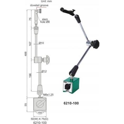 Insize Base Magnétique 488 mm Force 100 kgf
