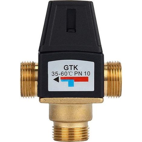 Vanne mélangeuse thermostatique 3 Voies en Laiton à Filetage mâle 3/4" DN20 for Chauffe-Eau Solaire (1/4)