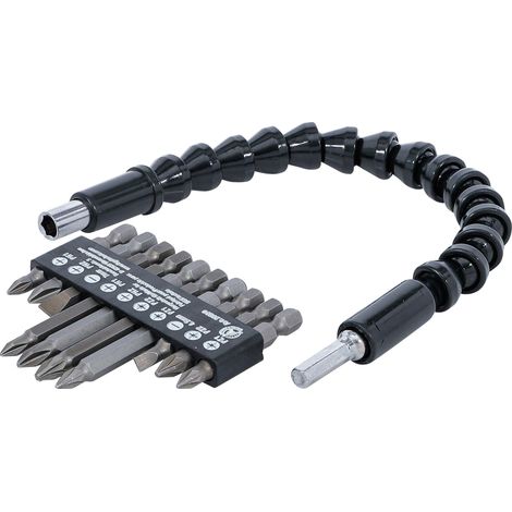 Bit-Satz mit flexibler Welle Antrieb Außensechskant 6,3 mm (1/4") 11-tlg. (1/4)