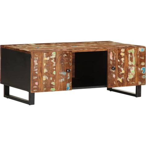 Mesa de centro madera reciclada y contrachapada 100x54x40 cm vidaXL