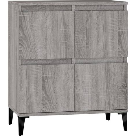 Aparador cómoda cómoda armario unidad de almacenamiento organizador cocina salón salonsonoma 60 x 35 x 70 cm madera contrachapada gris 020036413 (1/5)