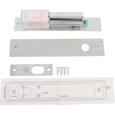Cerradura eléctrica de seguridad de 12 V, de aluminio y acero inoxidable, con cierre magnético automático, para control de acceso a puertas.