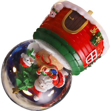 Boîte à musique de Noël, décoration musicale en résine, artisanat pour enfants et étudiants, collection 2022, bonhomme de neige lumineux.