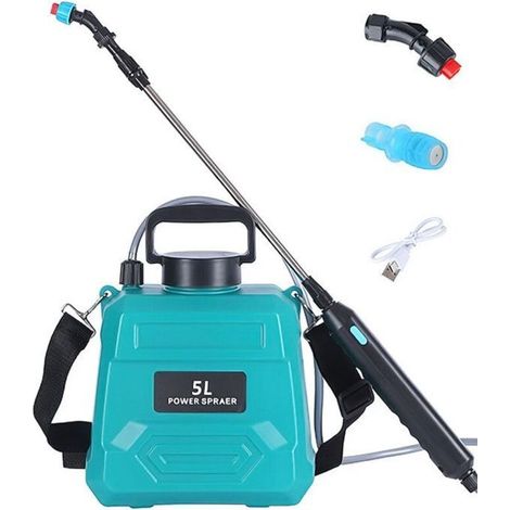Bardusch - Pulvérisateur Électrique À Dos 5L Rechargeable 3.7V Avec Batterie 1800mAh Et Buse Réglable, Pulvérisateur De Jardin Portable (1/4)