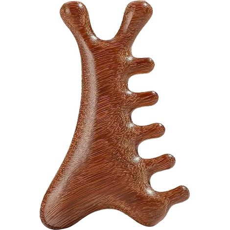 4-in-1 Holz-Kopfhautmassagebürste – Kopfhautmassagegerät zur Förderung des Haarwachstums, Gua-Sha-Werkzeug für Gesicht und Körper, natürlicher Holz-Massager zur Stresslinderung und Förderung der Durch (1/5)