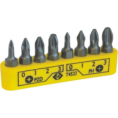 C.K T4522 Kit inserti 8 parti Croce Phillips, Croce Pozidriv