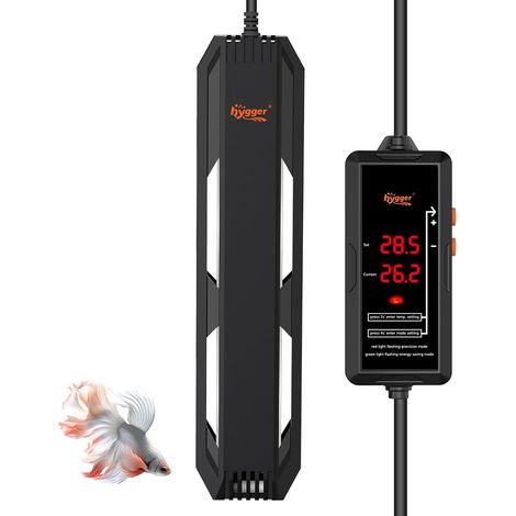 Chauffage d'aquarium 300W-1000W, Chauffage Aquarium,2 Modes de Travail avec numérique Externe LED contrôleur, température réglable 15-34 ℃ pour 150-908L (800W (302-757L)) (1/5)