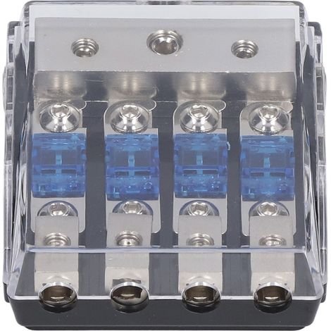 60-A-Stromverteiler mit 1 Eingang und 4 Ausgängen, Sicherungshalter für Audiosysteme, für Autos, Wohnmobile und Solaranlagen (1/5)