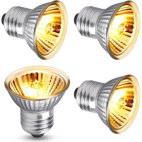 Lámpara calefactora E27 de 75 W para reptiles, lámparas UVA y UVB para tortugas y lagartos, ideal para terrarios y acuarios, 4 unidades (1/5)