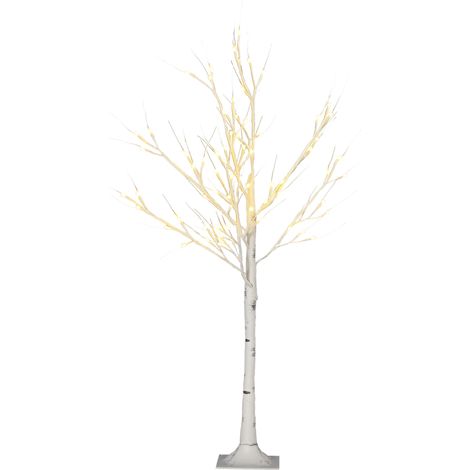 LED-Lichtbaum – Warmweißes Licht – 72 LEDs – Für den Innenbereich – 120 cm – Weihnachtsdekoration für Schlafzimmer oder Wohnzimmer – Weiß (1/5)