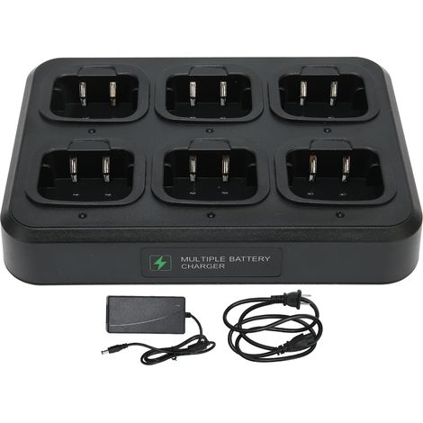 Chargeur 6 en 1 pour talkies-walkies BF-888S, station de recharge multi-unités efficace, prise US 100-240V AC