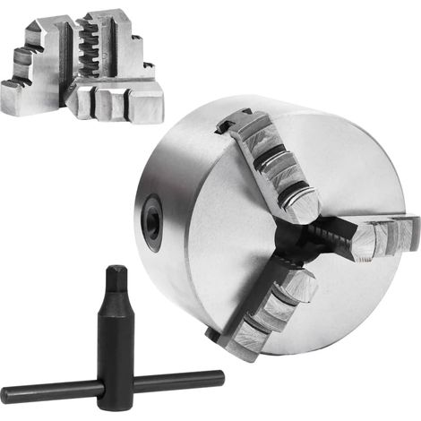 vidaXL 3 Jaw Self-Centering Lathe Chuck 100 mm Steel