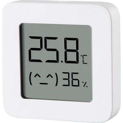Termometro e igrometro bianco, dimensioni 4, 3, 4, 3, 1, 2,5 cm, intelligente e con Bluetooth ad alta precisione. (1/5)