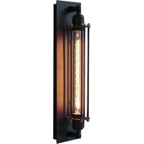 AMXCNOY Vintage Retro Industrie LED-Wandleuchte E27, aus hochwertigem Eisen, E27-Fassung inklusive Leuchtmittel, Universalspannung 110–240 V (1/5)