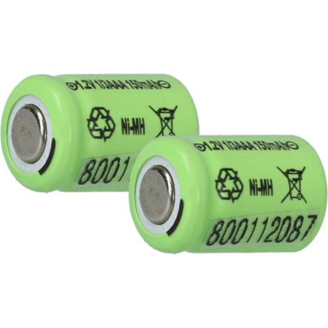 vhbw 2x batteria sostituisce 1/3AAA per modellismo (150mAh, 1,2V, NiMH) (1/4)