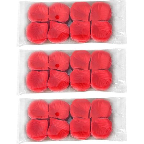 Pétales de rose, fleurs artificielles, pétales de rose rouges pour la décoration du lit et de la Saint-Valentin (1/5)