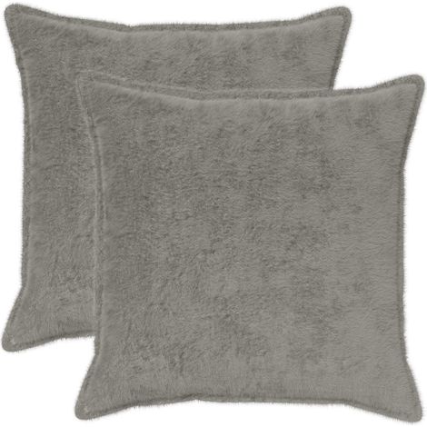 Cushion Cover 2 pcs HOUTEN Light Grey 55 x 55 cm vidaXL