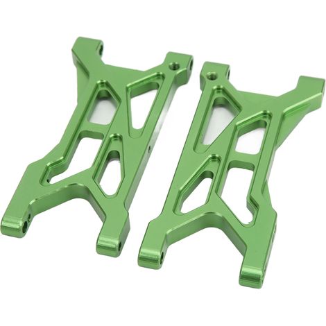 Paire de triangles de suspension arrière inférieurs en alliage d'aluminium pour voiture RC 1/10 (vert) (1/5)