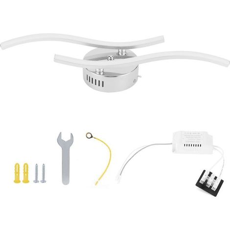 Plafonnier moderne bande lumière LED parallèle pour salon chambre blanc AC85-265V (1/5)