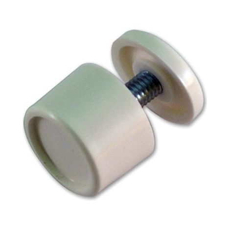Butée Ronde Volet Roulant + Vis + Rondelle - 15mm - Blanc - ZF