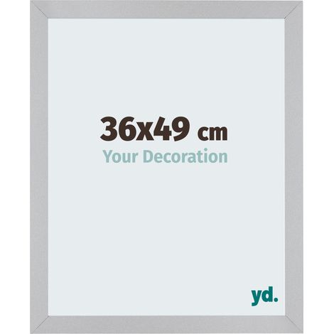 yd. - Cadre photo 36x49 - Argent Mat - MDF - Mura